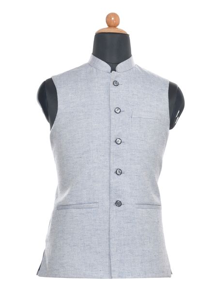 Waist Coat Polyester Cotton Party Wear Regular fit Nehru Collar Basic Solid Waistcoat La Scoot